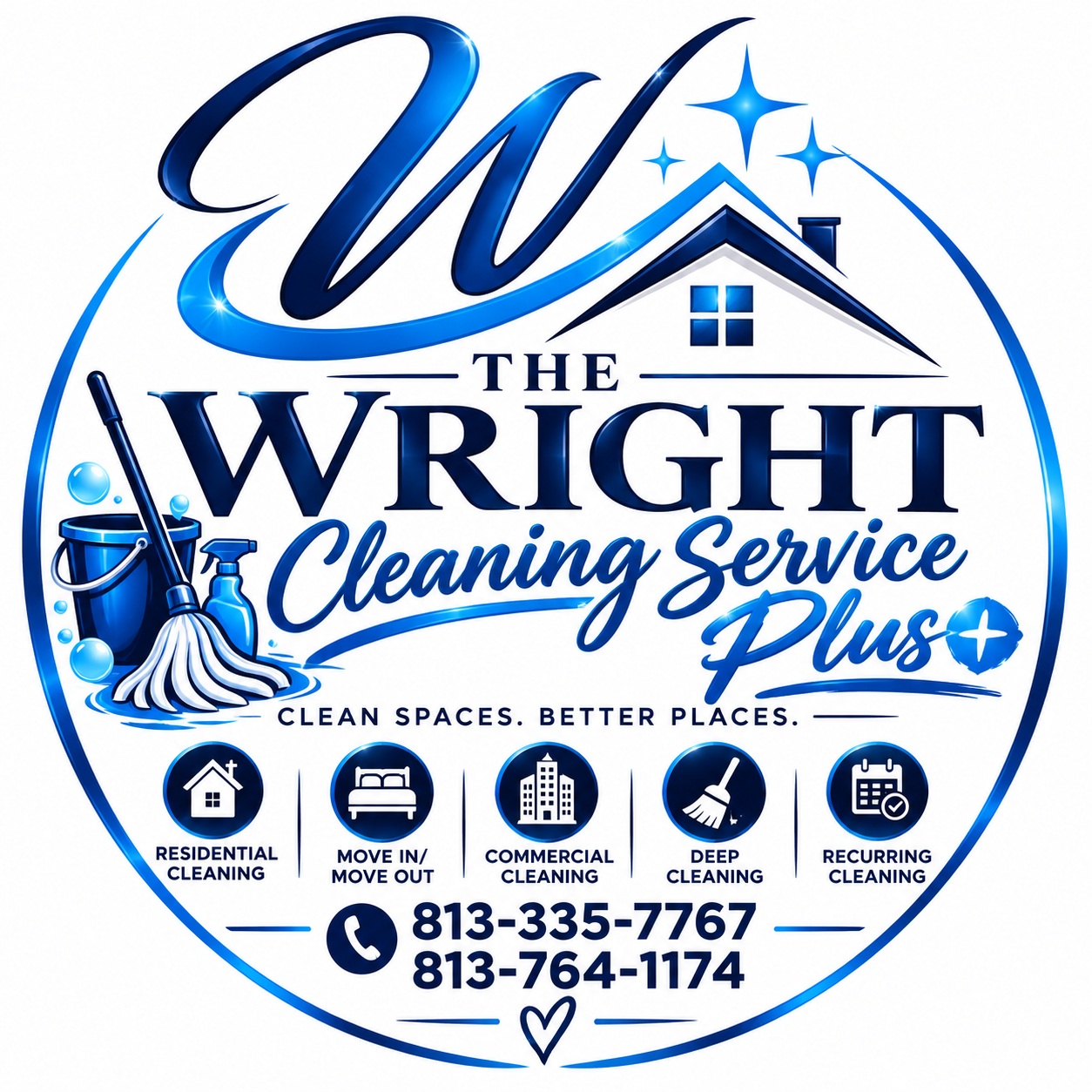The Wright Cleaning Service Plus logo